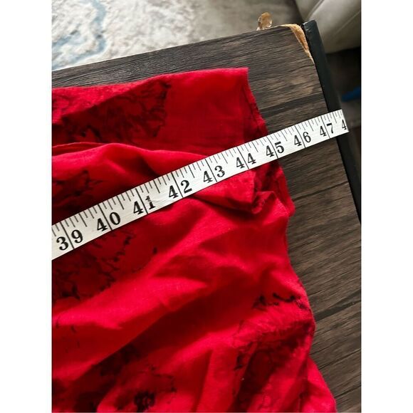 IRO Red Sleeveless Floral Asymmetrical Midi Dress Women's EU Size 40 US size 8 - Picture 12 of 12